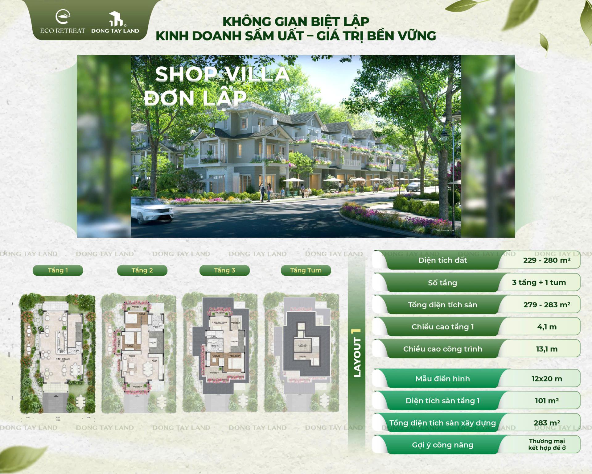 Shop Villa đơn lập Eco Retreat